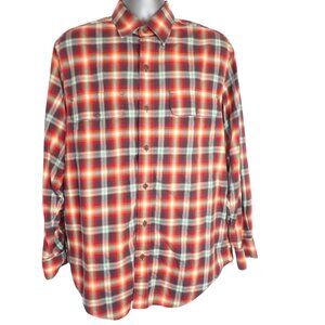 Orvis Game Bird Plaid Button Down Long Sleeve Shirt‎ Mens Size M Cotton Casual